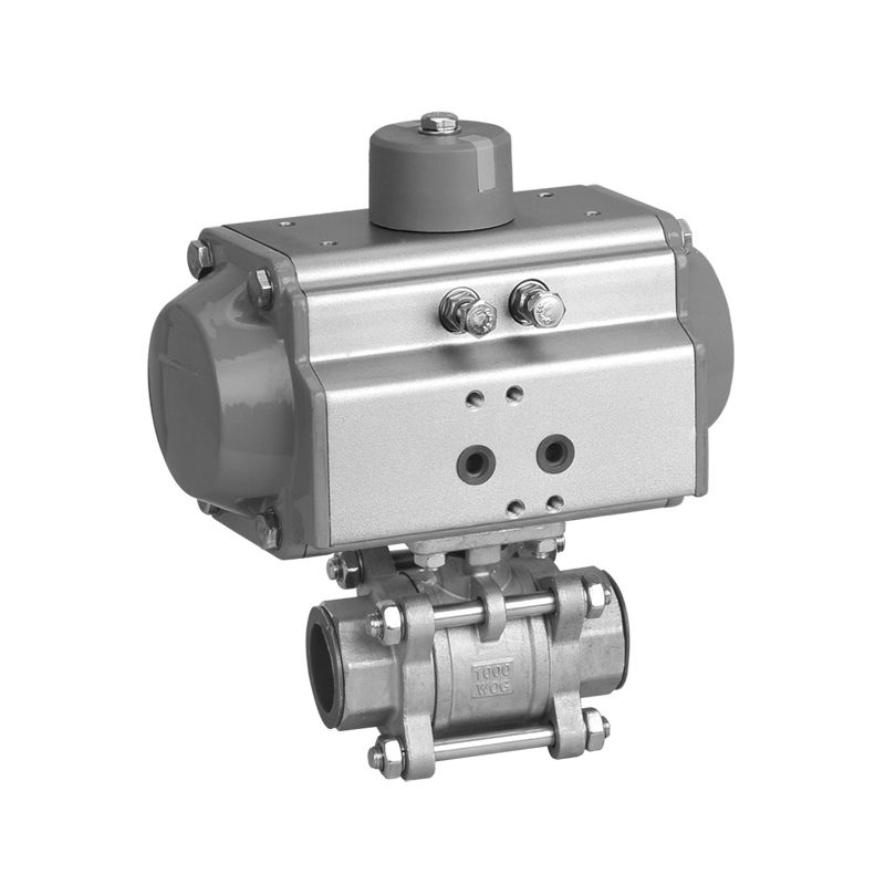 Pneumatic actuated stainless ball valve